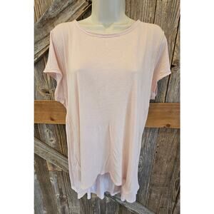 We the free people Raglan pink tunic top size large L casual relaxed fit bohk